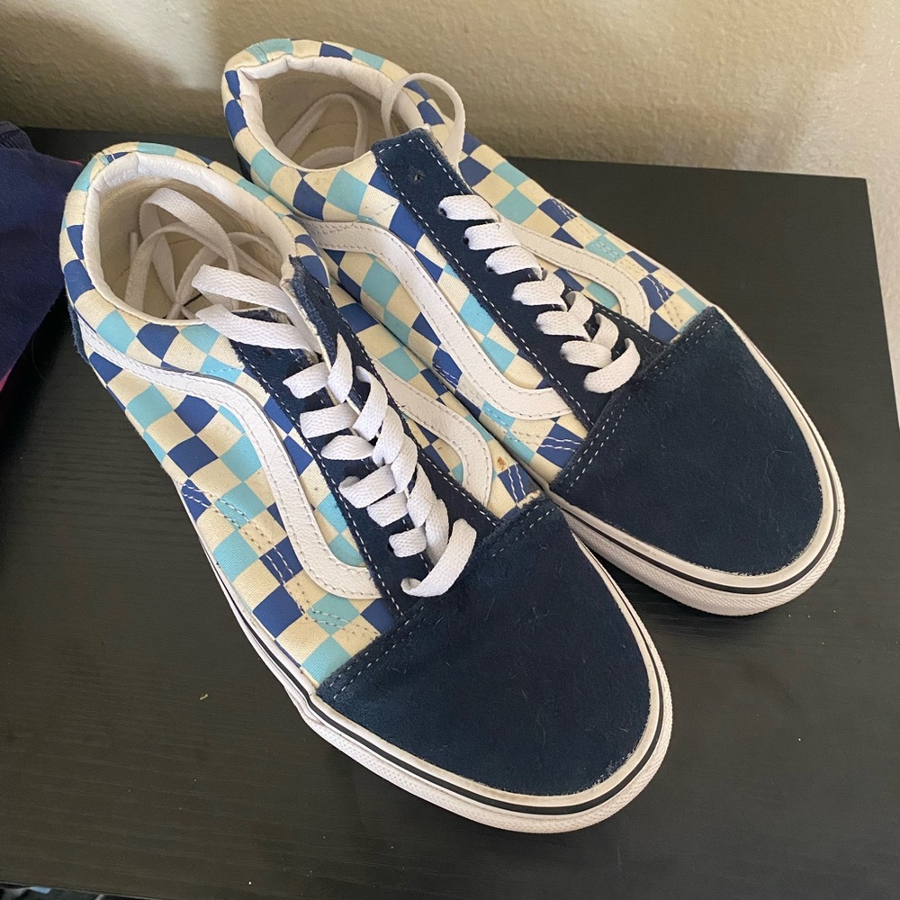 Blue Checkered Vans